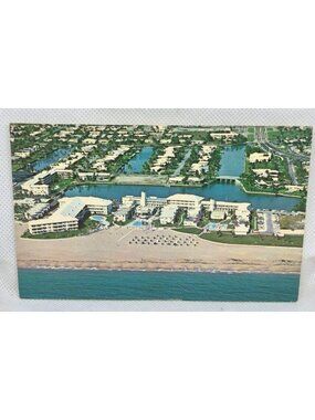 The Lago Mar Fort Lauderdale Florida Aerial View Vintage Postcard 85142